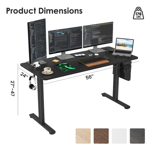 English Elm Stary Electric Standing Desk - Adjustable Height Home Office Solution For Enhanced Productivity & Comfort T3623P339398-GIGA