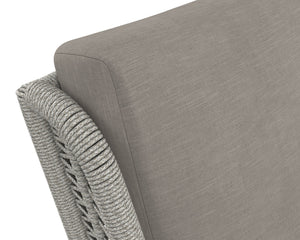 Sunpan Sorrento Dining Chair - Modern Outdoor Seating with Durable Teak Wood and Fade-Resistant Fabric Natural / Palazzo Taupe