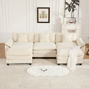 English Elm Wider Ergonomic Loveseat with Breathable Chenille Upholstery, Modular Design, Plush Double-Layer Cushioning W1143S00041 W1143S00041