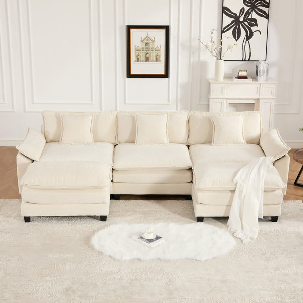 English Elm Wider Ergonomic Loveseat with Breathable Chenille Upholstery, Modular Design, Plush Double-Layer Cushioning W1143S00041 W1143S00041