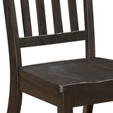 English Elm Rustic Walnut Slat Back Side Chairs (Set Of 2)