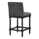 OSP Home Furnishings ELIZA 26" Spindle Counter Stool  Charcoal / Black