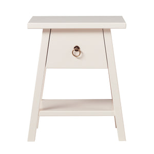 English Elm Walker Edison - Modern Minimalist 1-Drawer Nightstand – Ivory White