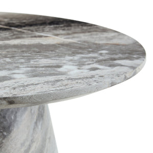 English Elm Grey Wood Grain Round Coffee Table Low Profile Mdf Living Room Accent Piece W2920P404129