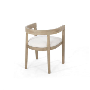 English Elm Dining Arm Chairs Set of 2 Upholstered Tub Style Rubberwood Mid-century Modern Seating N771P388967M