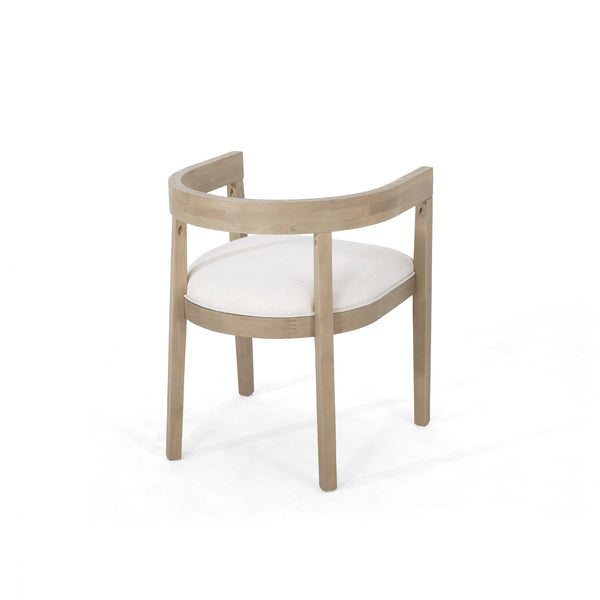 English Elm Dining Arm Chairs Set of 2 Upholstered Tub Style Rubberwood Mid-century Modern Seating N771P388967M