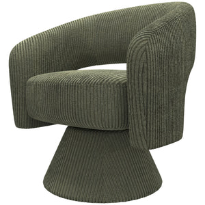 English Elm Swivel Barrel Chair Corduroy Upholstered with 360 Rotation for Living Room Reading W2225P485570