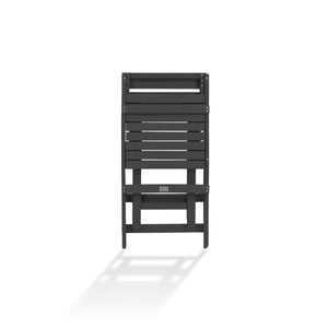 English Elm Coastal Bay Recycled Hdpe Folding Bistro Chair for Patio and Balcony Use Black B2745P409662