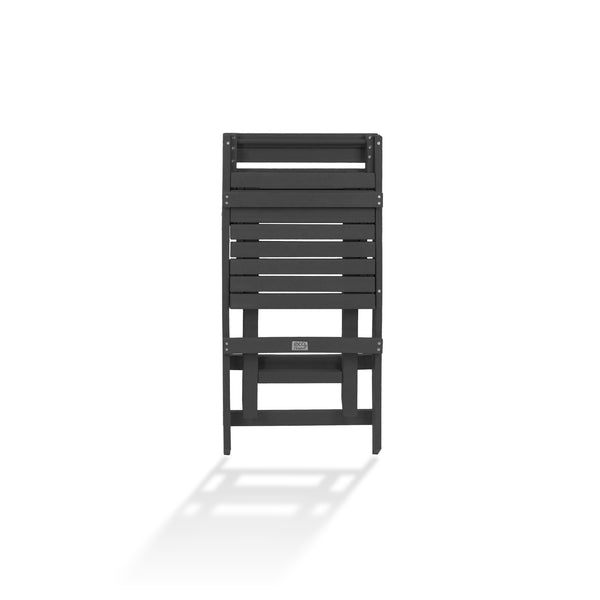 English Elm Coastal Bay Recycled Hdpe Folding Bistro Chair for Patio and Balcony Use Black B2745P409662