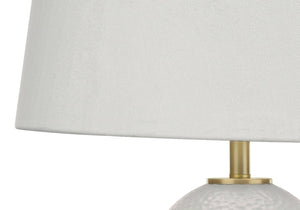 English Elm Lighting, 26" White Ceramic Table Lamp With Ivory Shade - Elegant, Versatile, Perfect For Any Room B2710P220077