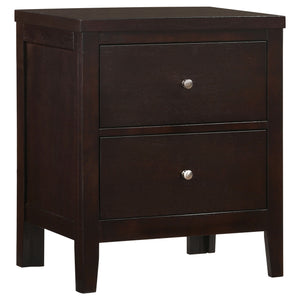 English Elm Warwick Queen Bedroom Set with Leatherette Headboard in Modern Cocoa Finish B062S00740