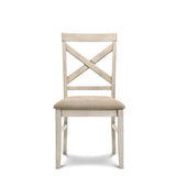 English Elm Tovan Beige Side Chair With X Cross Back (Set Of 2)