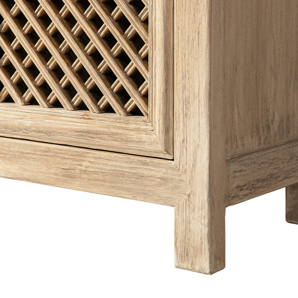 English Elm Arden Reclaimed Pine Lattice Door Accent Cabinet Rustic Storage for Any Room B2719P474439