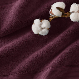 JLA Home Madison Park Signature - Ultra-Soft 100% Cotton Towels with 800 GSM Plush Pile, Antimicrobial Finish and Oeko-Tex Safety Burgundy MPS73-471