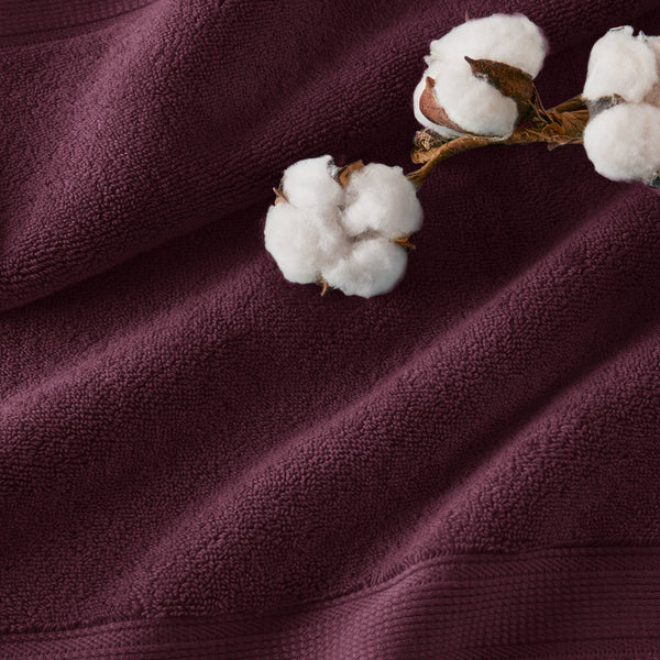 JLA Home Madison Park Signature - Ultra-Soft 100% Cotton Towels with 800 GSM Plush Pile, Antimicrobial Finish and Oeko-Tex Safety Burgundy MPS73-471