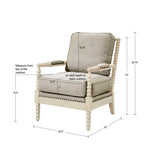 Madison Park Donohue Traditional Accent Arm Chair MP100-1241 Light Grey/Antique Cream