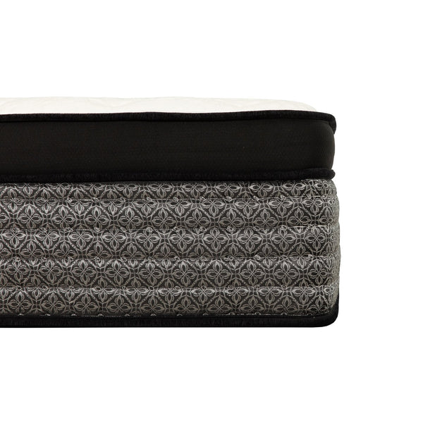 English Elm Premium 16 in. Pocket Coil Hybrid Mattress Queen Plush Euro Top Gel Memory Foam for Cool Comfort Grey+White 64 L x 16 W x 16 H B011P203030