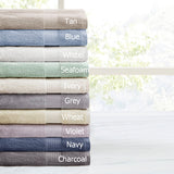 Madison Park Organic Modern/Contemporary 6 Piece Organic Cotton Towel Set MP73-5137 Grey