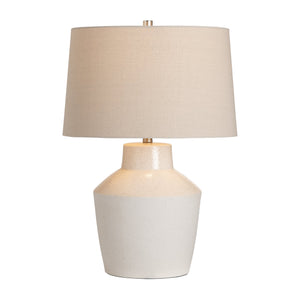 Crestview Collection 27"H Coastal-inspired Ceramic Table Lamp - Elegant Tapered Design With Oatmeal Drum Shade, 1pc   Cvap2915