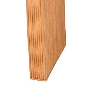 English Elm Bohemian Hand-braided Rattan Side Table with Open Shelf for Warm Organic Interiors B2750P467828