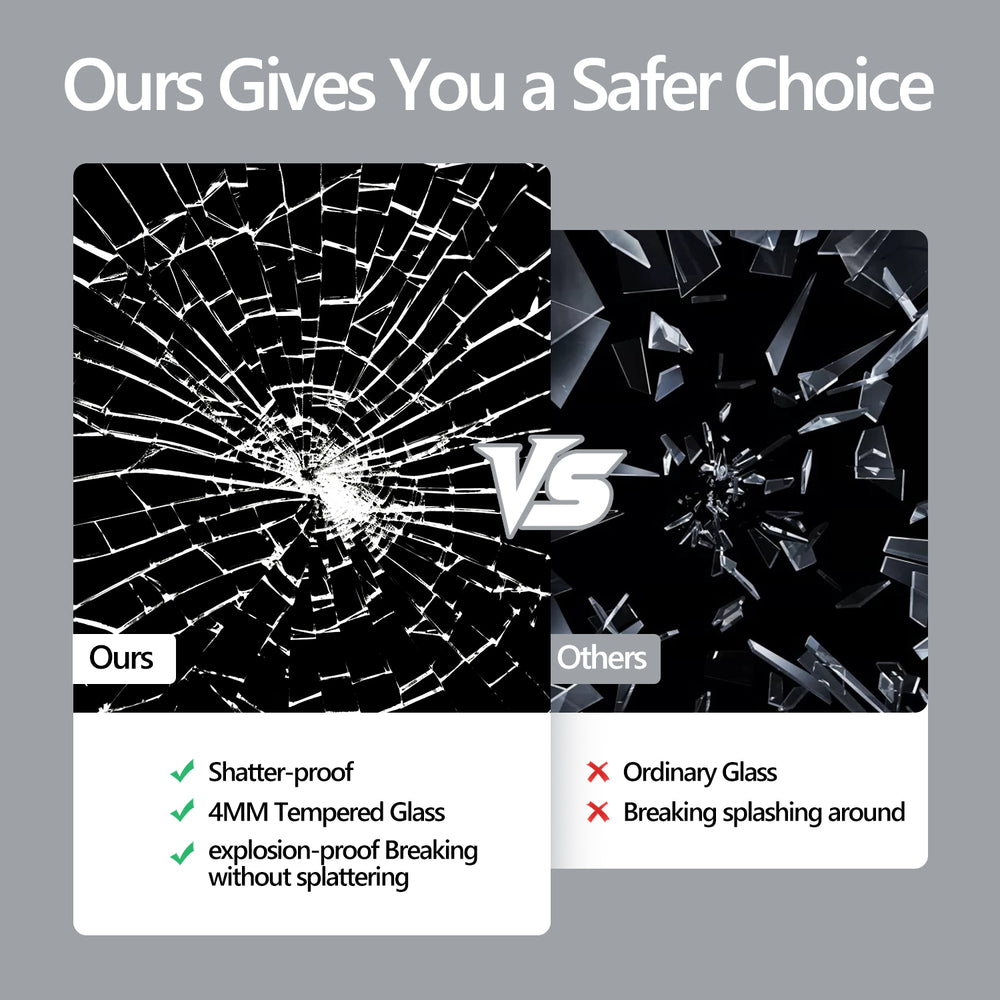 English Elm 67x24 Tempered Glass 2-Pack Home Gym Mirrors, Framed Silver, HD Shatterproof Reflection for Fitness T3757P347061