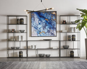 Sunpan Eiffel Bookcase - Stylish Iron Storage Solution for Living Spaces, Office, and Modern Decor Small - 23.75W x 12D x 76.75H