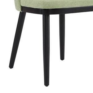English Elm Dining Chair Set of 2 Mid-century Walnut Wood Frame Upholstered Seat and Back Mint N771P237031L