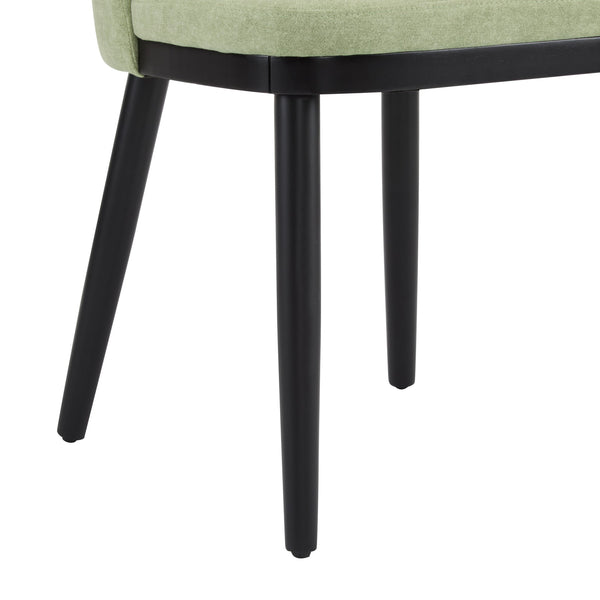 English Elm Dining Chair Set of 2 Mid-century Walnut Wood Frame Upholstered Seat and Back Mint N771P237031L