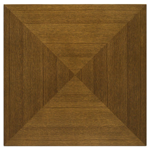 English Elm Hayward Walnut Brown Square End Table with Parquet Veneer Top, Mid-Century Modern 22"H Accent Table B062P299983