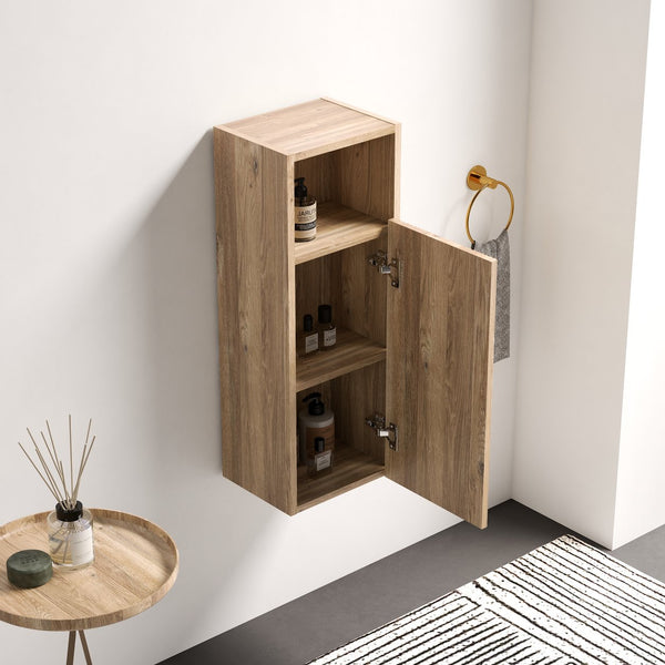 English Elm Cc1014s112310 Floating Wall Cabinet Slim Wood Grain Push Open Bathroom Storage W1865P444263