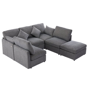 English Elm Swivel Barrel Accent Chair Chenille Tufted Round Club Seat for Living Room Lounge N719S002130E