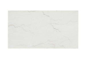 English Elm Contemporary Coffee Table With Marble Top, Caster Wheels & Storage Shelf - Stylish Black & White Design B2741P395098