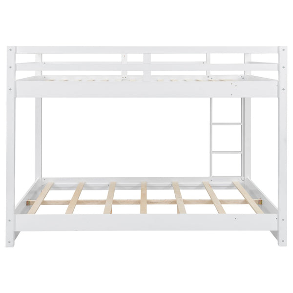 English Elm Wood Queen Size Bunk Bed With Trundle & Ladder – Stylish Space-Saving Solution For All Ages! N7090004008K-GIGA
