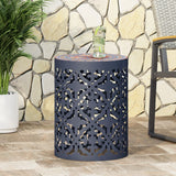 Christopher Knight Home® - Noble House - Castana Outdoor Lace Cut Side Table with Tile Top