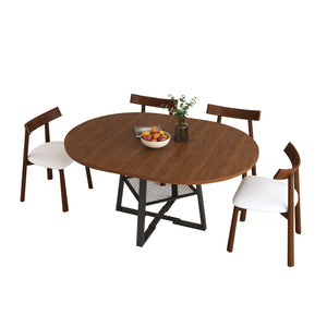 English Elm 59-inch Expandable Glass Top Dining Set Seats 8 with Upholstered Chairs X-base W2700S00112