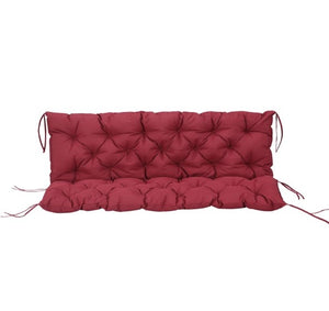English Elm Patio Bench Cushion Tufted Overstuffed Polyester Fill for Swing Sofa Pergola Seating Red T3971P418309