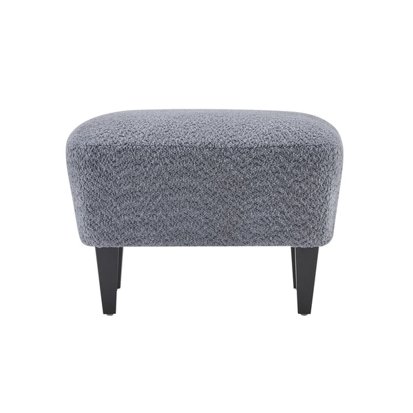 English Elm Christopher Knight Home® - Gerald Boucle Upholstered Club Chair with Tapered Birch Legs, Tonal Piping and Cozy Texture Black,Dusty Blue 33 L x 32.75 W x 30 H N776P243523B