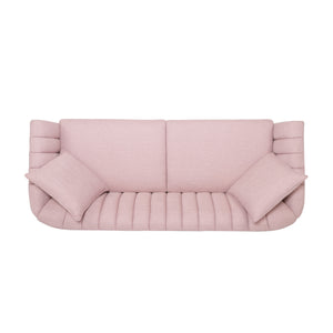 English Elm Christopher Knight Home® - 3-Seater Sofa In Blush Fabric - Contemporary Design With Tufted Accents And Cozy Pillows For Comfort 66957.00ALBLSH_66957.00BLBLSH