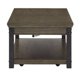 Homelegance By Top-Line Beniz Wood Finish Lift-Top Coffee Table Grey Wood