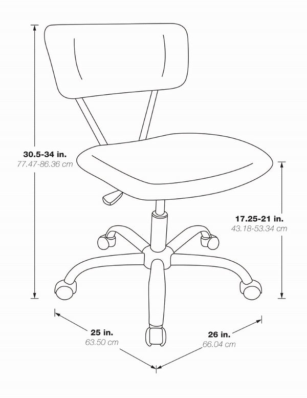 OSP Home Furnishings Vista Task Office Chair Pink