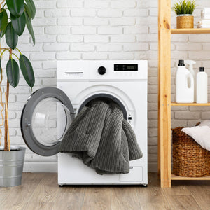 English Elm 3PCS Waffle Washed Comforter Set Full/Queen with Breathable 100% Cotton Face and Plush 270G Fill Charcoal 23 L x 21 W x 12 H B035P341106