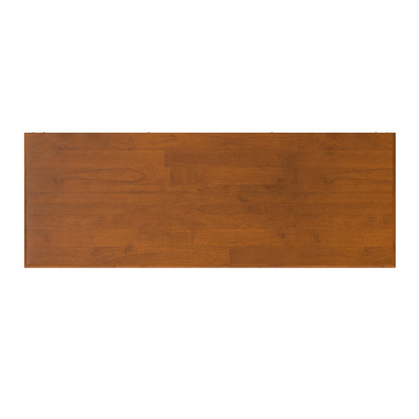 English Elm Draper Solid Wood Flip Top Storage Bench with Tapered Legs for Entryway or Bedroom B136P478331