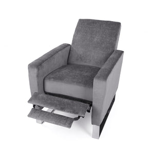 English Elm Christopher Knight Home® - Arvin Plush Push-Back Recliner with Stainless Steel Legs — Modern Fabric Comfort for Living Rooms Grey 65272.00FGRY