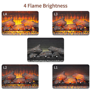 English Elm 42 Inch Infrared Quartz Fireplace Insert with 3d Flame Effect and Built-in Speaker W1769P405043