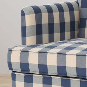 English Elm Harrison Tufted Club Chair with Turned Legs for Living Room Reading Nooks 59082.00BLUCHK