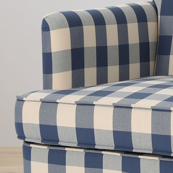 English Elm Harrison Tufted Club Chair with Turned Legs for Living Room Reading Nooks 59082.00BLUCHK