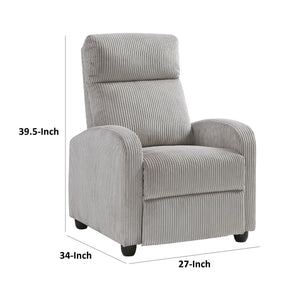 English Elm Pary Push Back Recliner in Sage Ribbed Corduroy with Pocket Coil Foam Support Black+ Gray B056P412636