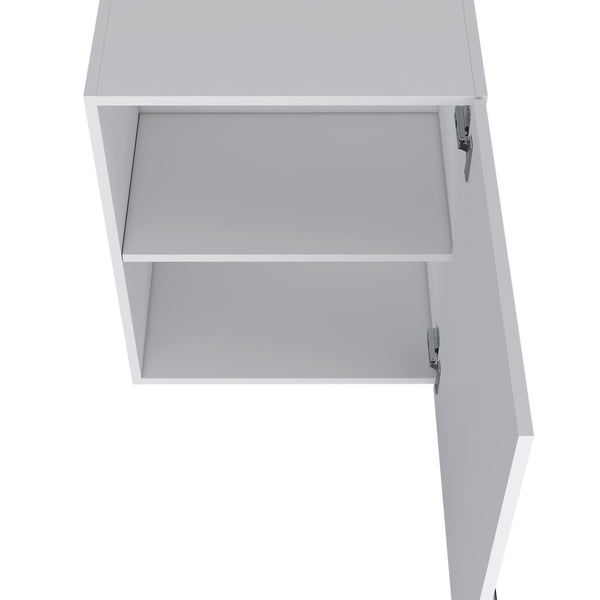 English Elm So- So- Hi Wall Cabinet Melamine One Door White - Compact 2-Shelf Wall-Mounted Kitchen Organizer B128P237140