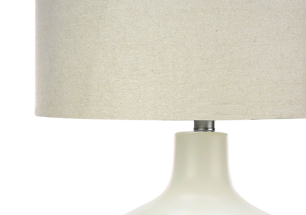 English Elm Lighting, 25" Contemporary Table Lamp With Cream Ceramic Base & Ivory Shade For Stylish Ambiance B2710P220075