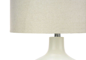English Elm Lighting, 25" Contemporary Table Lamp With Cream Ceramic Base & Ivory Shade For Stylish Ambiance B2710P220075